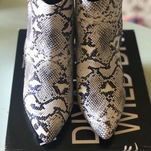 Snake skin booties and matching belt
